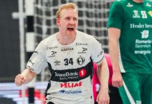 Frederik Pedersen skjøt Elverum til ny seier Kevin Gulliksen bidro til en sterk borteseier for Elverum i europaligaen. Foto: Geir Olsen / NTB