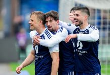 Vill opprykkskamp i 1. divisjon – Strømsgodset tok over tabelltoppen Strømsgodsets Sebastian Pingel. Foto: Javad Parsa / NTB